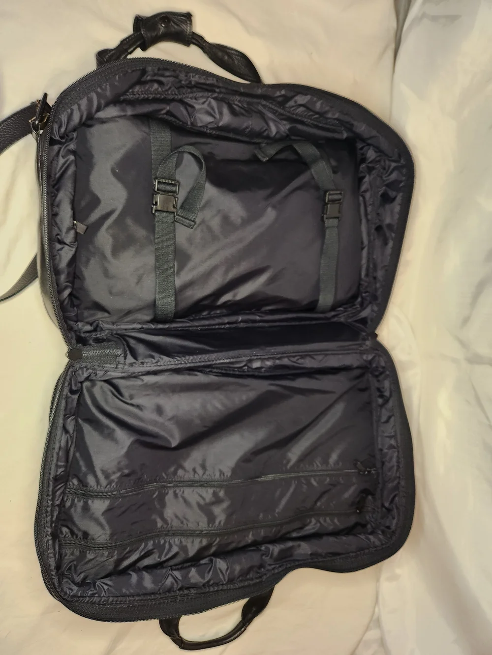 VTG TUMI COLOMBIAN DUAL EXPANDABLE NAPA LEATHER BRIEFCASE CARRYon BAG BLACK